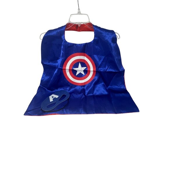 Captain America Kids‎ -  Cape & Mask Set - By Rubies - One Size - Picture 2 of 5